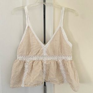 American Eagle cropped babydoll cami